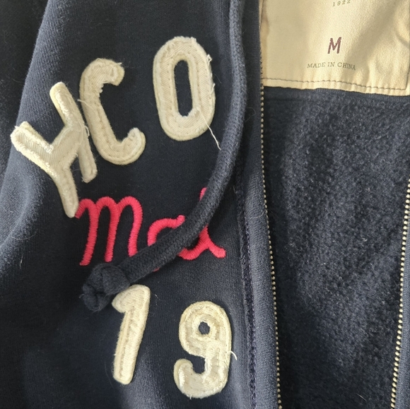 Hollister Navy Blue and Hot Pink Hoodie  Size Medium - Picture 4 of 5